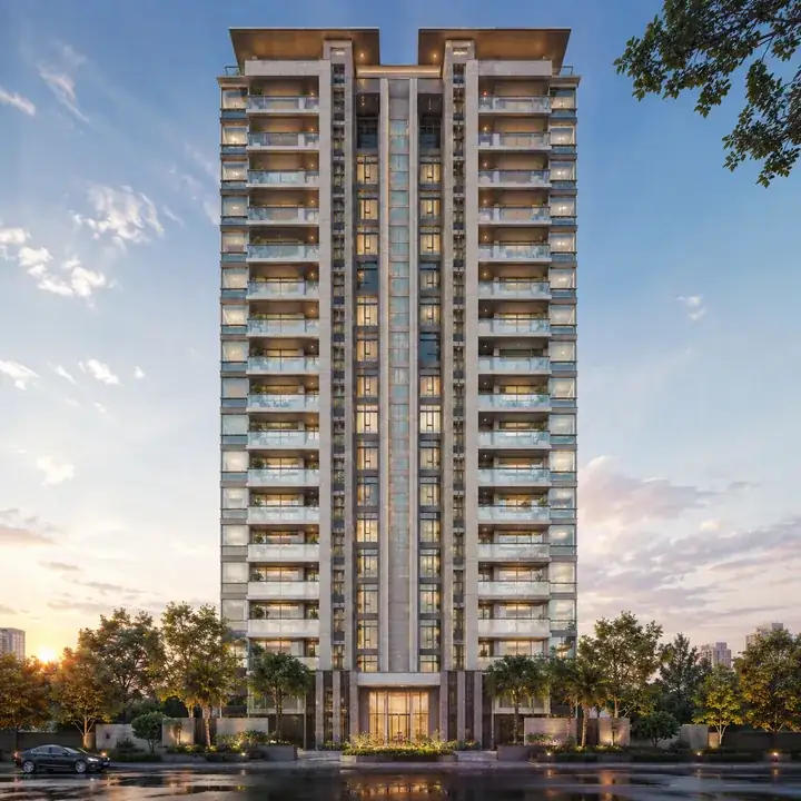Casagrand Sunside tower exterior at off Sarjapur Road in Sompura, East Bengaluru