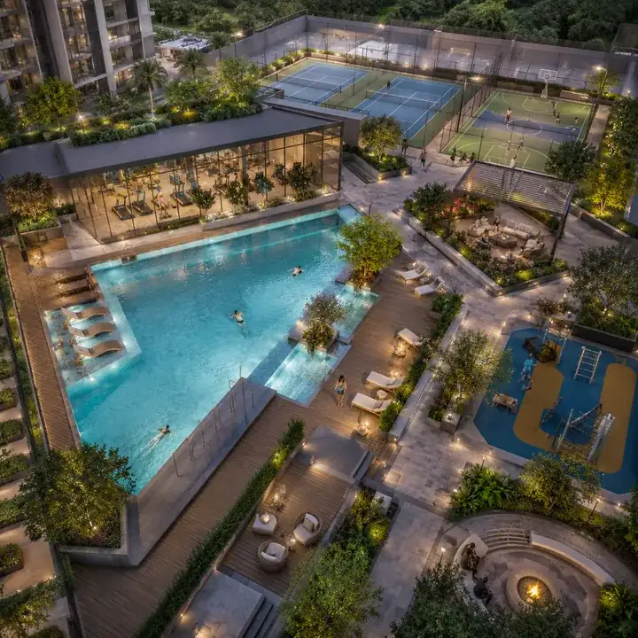 Casagrand Sunside swimming pool at off Sarjapur Road in Sompura, East Bengaluru